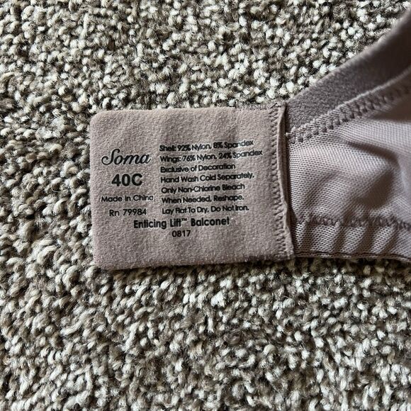 Soma Enticing Lift Unlined Balconette Bra Underwire - Picture 7 of 7